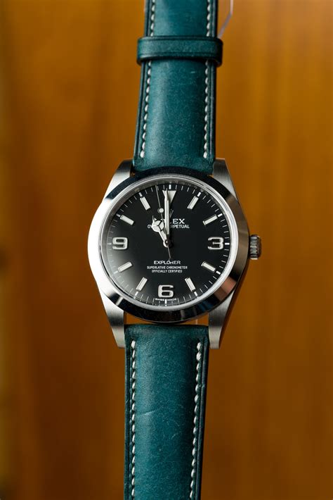 rolex explorer with leather strap